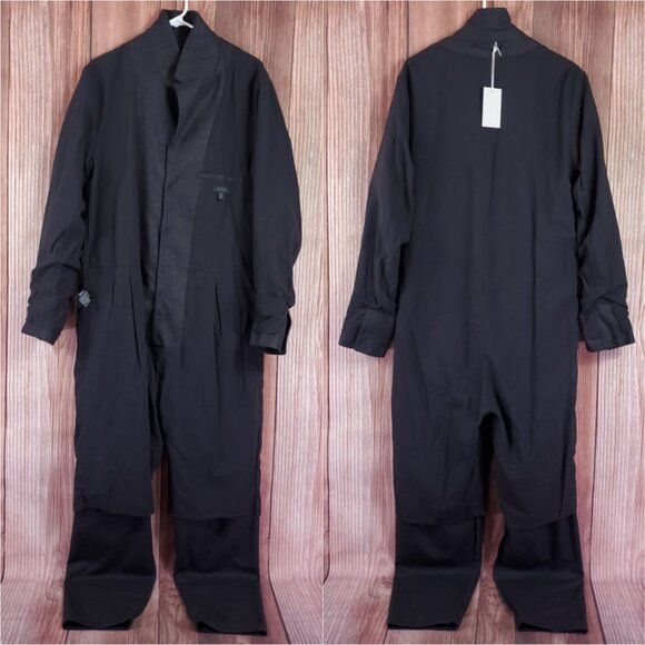 NWT COS Mens Size 34R Wool Mix Felt Boilersuit Jumpsuit Lined Gray Rare $225 - Picture 4 of 16